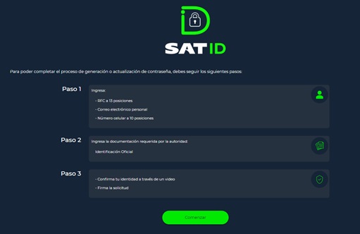 como generar contraseña sat por primera vez