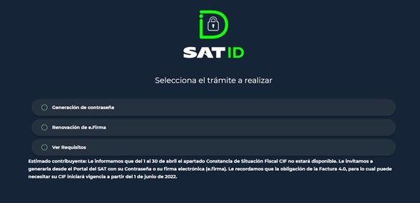 como generar contraseña sat